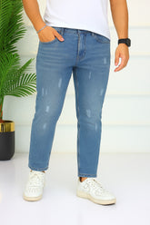 Men’s ice blue rough style denim pant